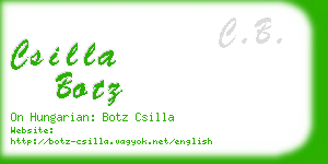 csilla botz business card